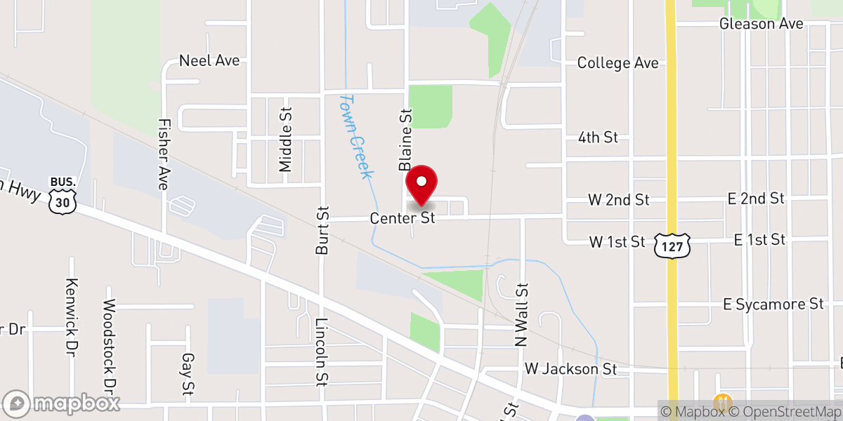 Map showing location of Wesley Church