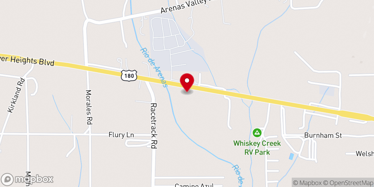 Map showing location of Whiskey Creek Zócalo