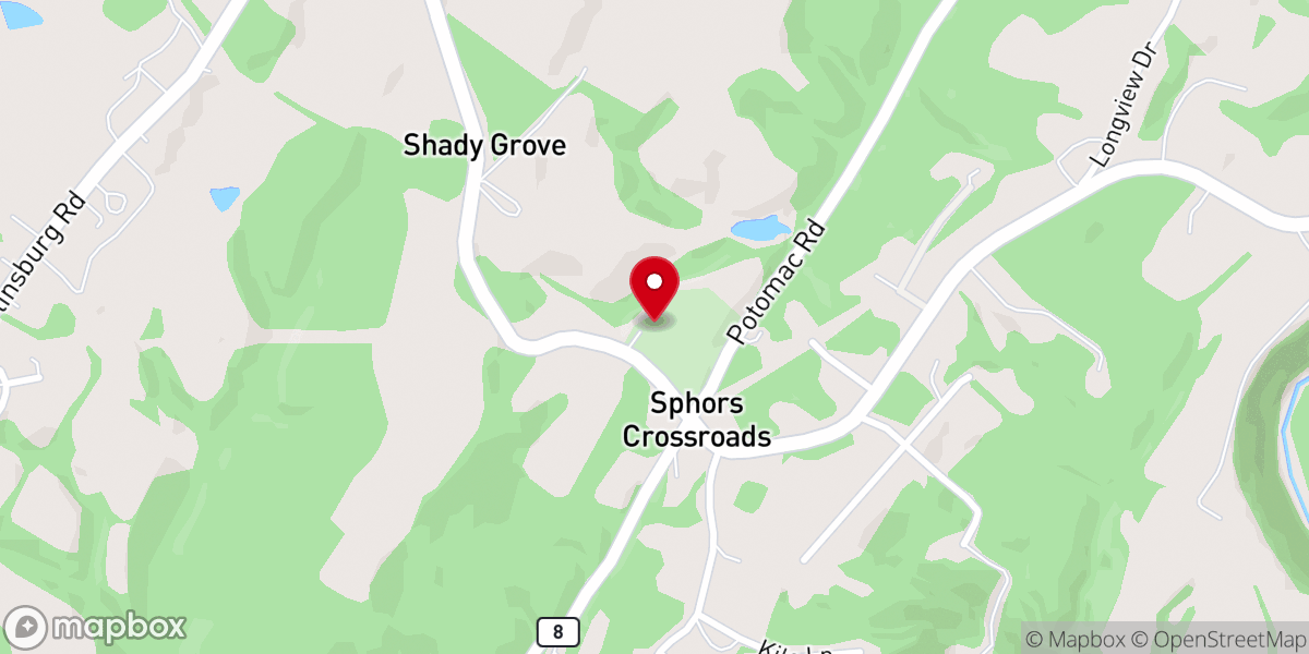 Map showing location of Mount Zion United Methodist Church