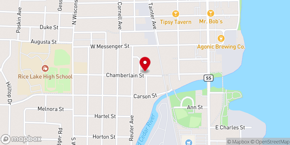 Map showing location of Saint Pauls American Lutheran Church