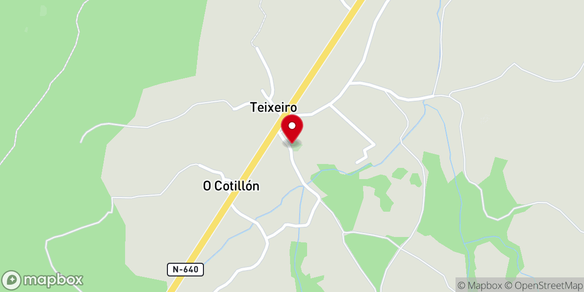Map showing location of Iglesia de Santa María de Teixeiro