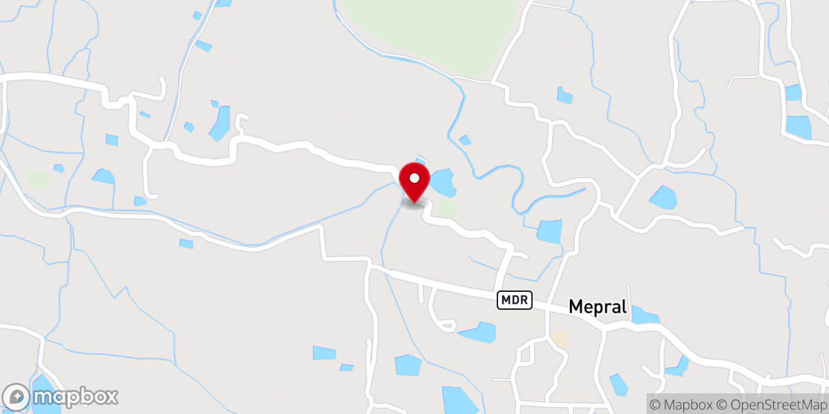 Map showing location of St. John's Syrian Orthodox Church, Mepral