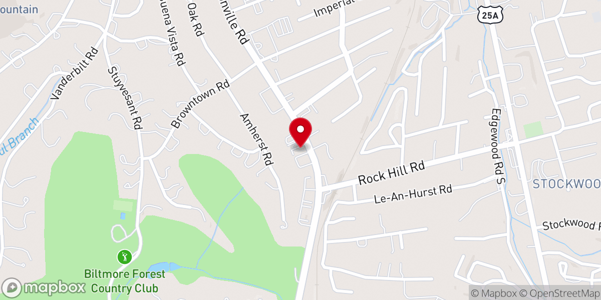 Map showing location of Pisgah Expressions Inc