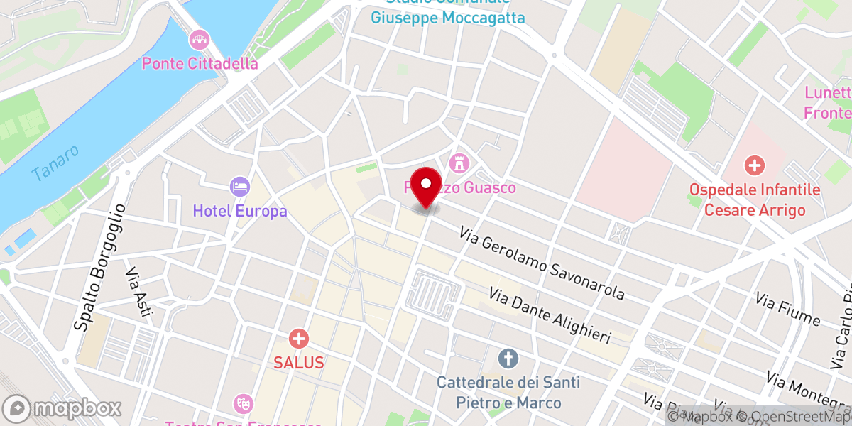Map showing location of Diocesi di Alessandria