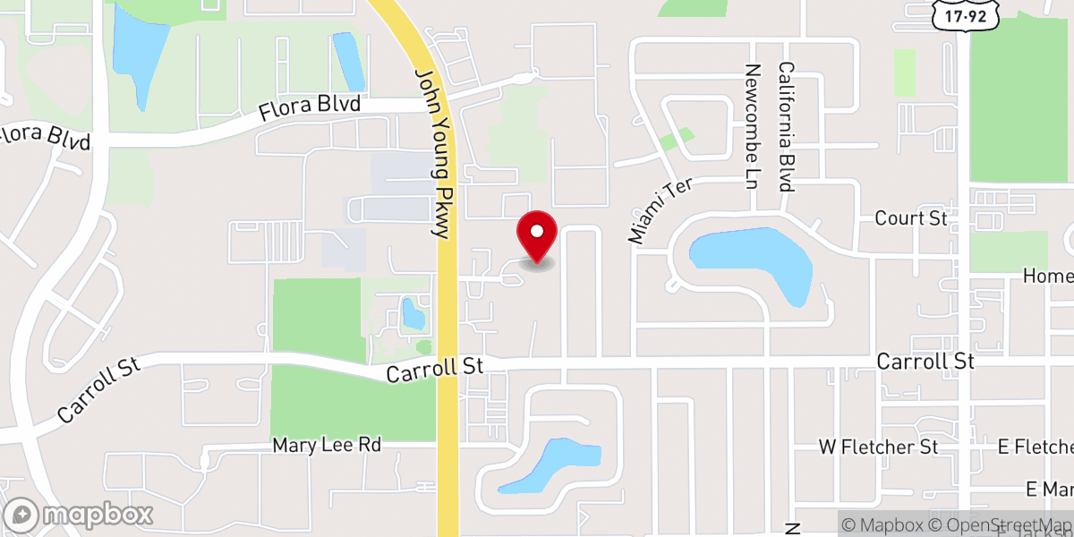 Map showing location of Iglesia de Dios Pentecostal M.I. Kissimmee III