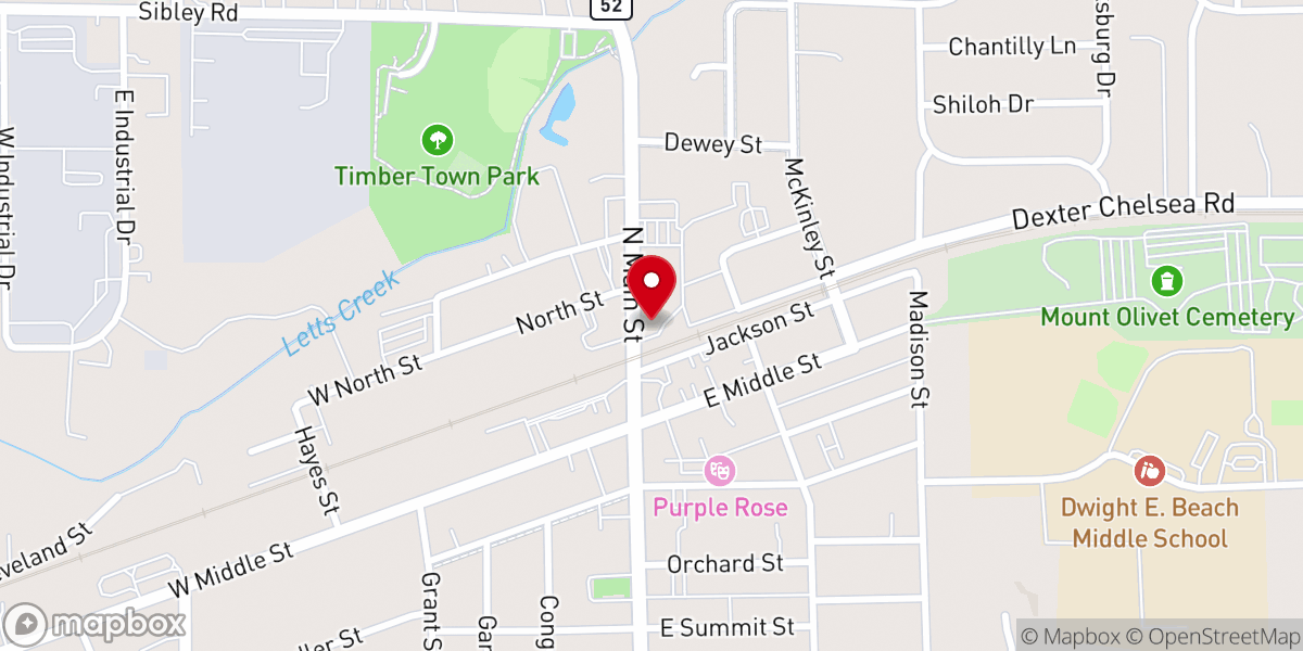 Map showing location of The Collins at the Clocktower