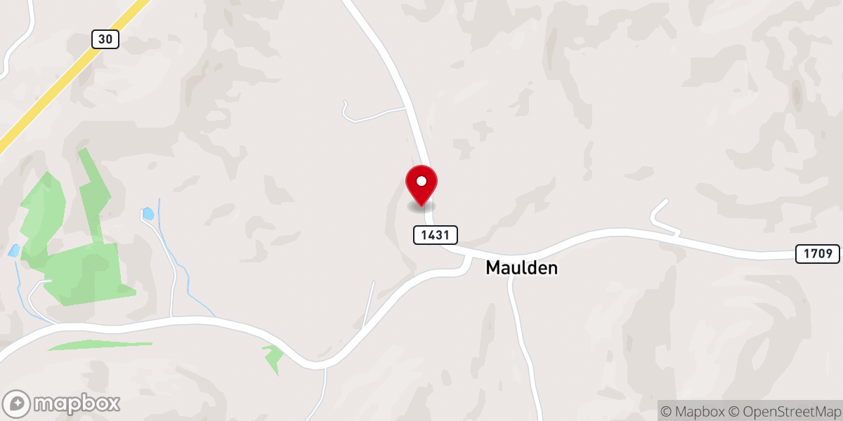 Map showing location of Mount Gilead Church