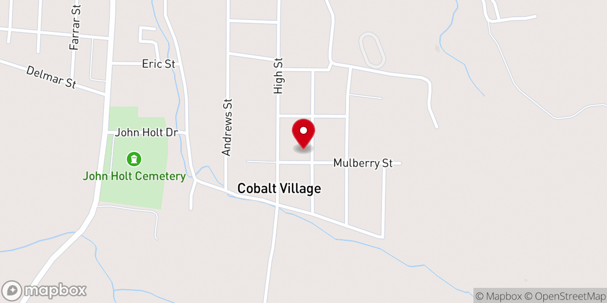 Map showing location of Cobalt Village Grace Community Church