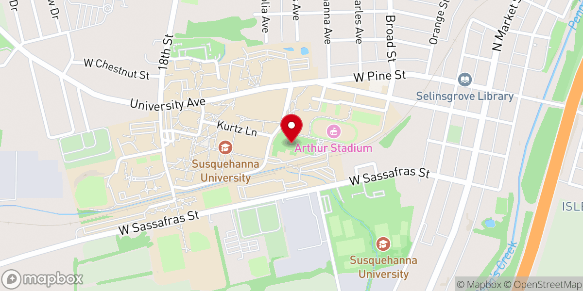 Map showing location of James W. Garrett Sports Complex