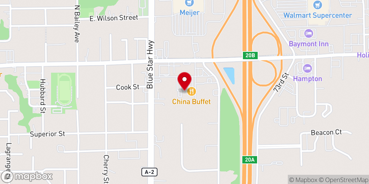 Map showing location of Greater Anointing Bible Church