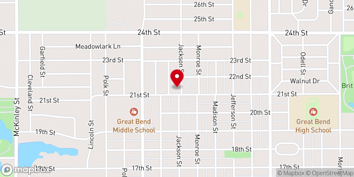 Map showing location of St Mark Lutheran Church