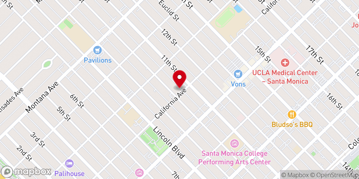 Map showing location of Vintage Church LA Santa Monica