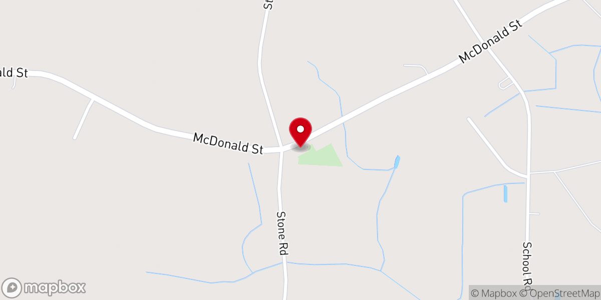 Map showing location of Reedy Branch Baptist Church