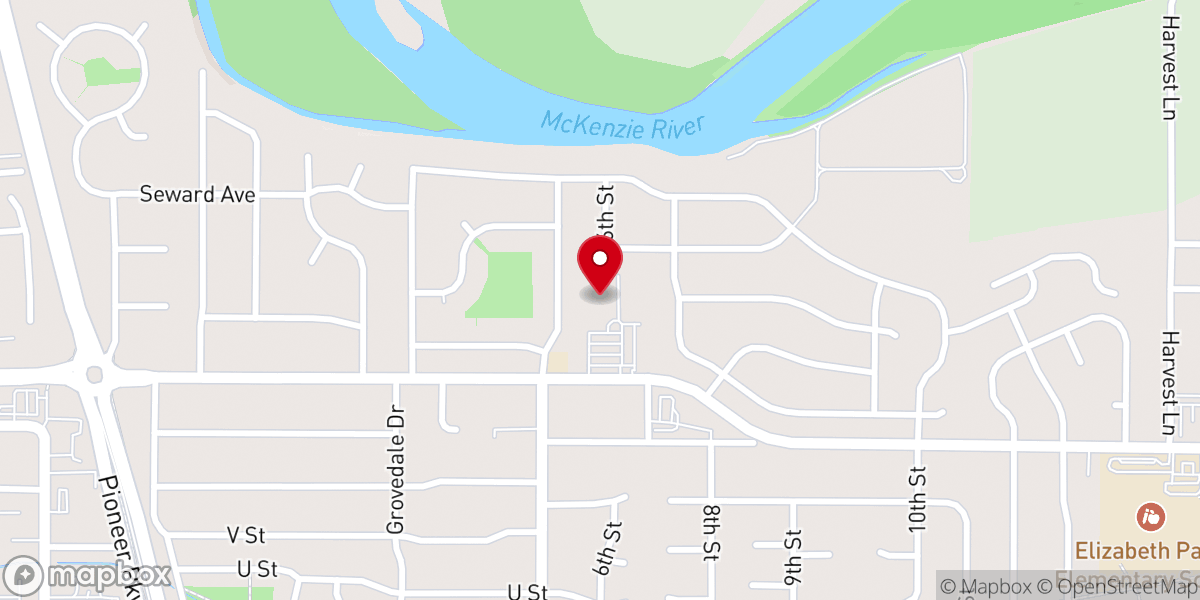 Map showing location of Springfield Faith Center