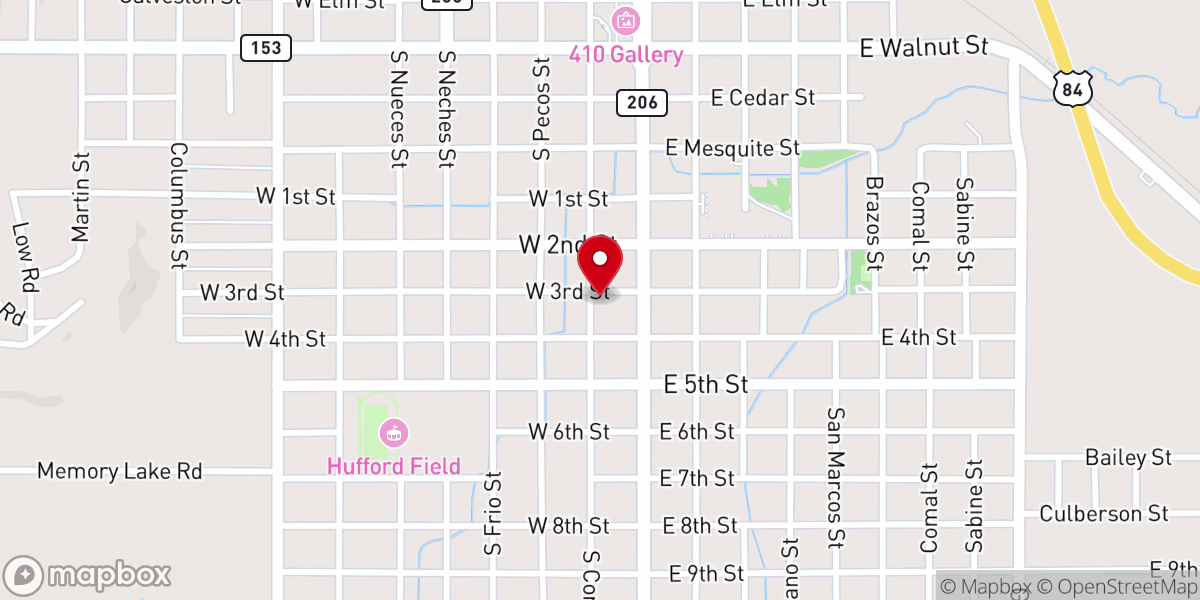 Map showing location of Coleman Church of the Nazarene