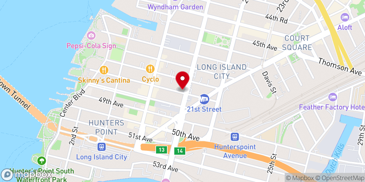 Map showing location of Renew Queens