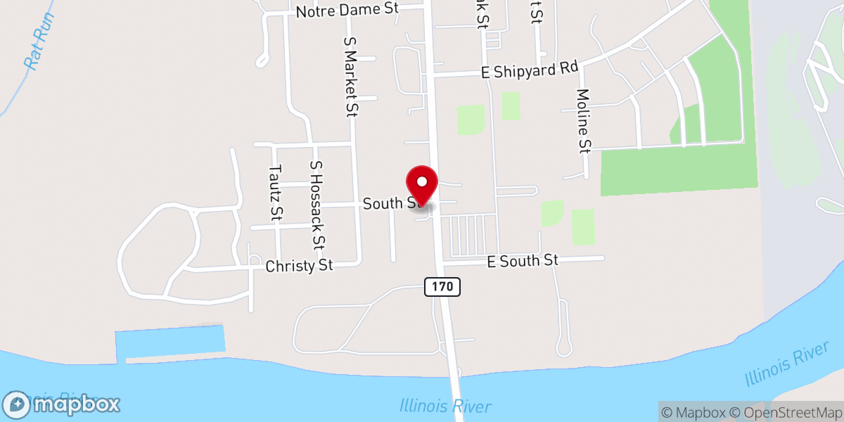 Map showing location of Freedom Baptist Church