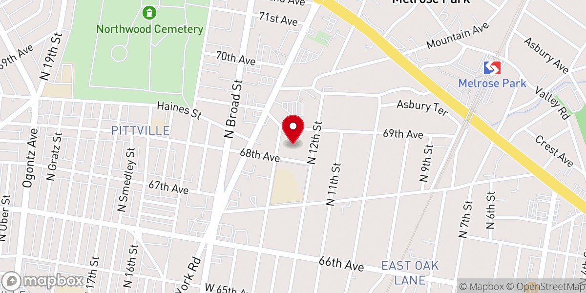Map showing location of Goodnews USA Internet Church