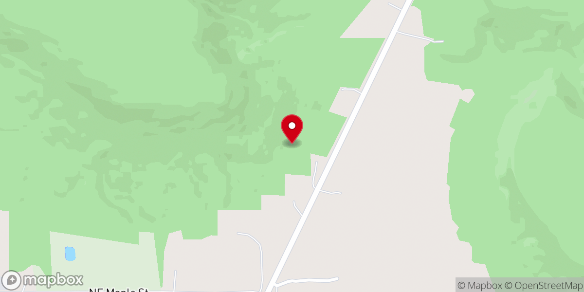 Map showing location of Norris Freewill Baptist Church