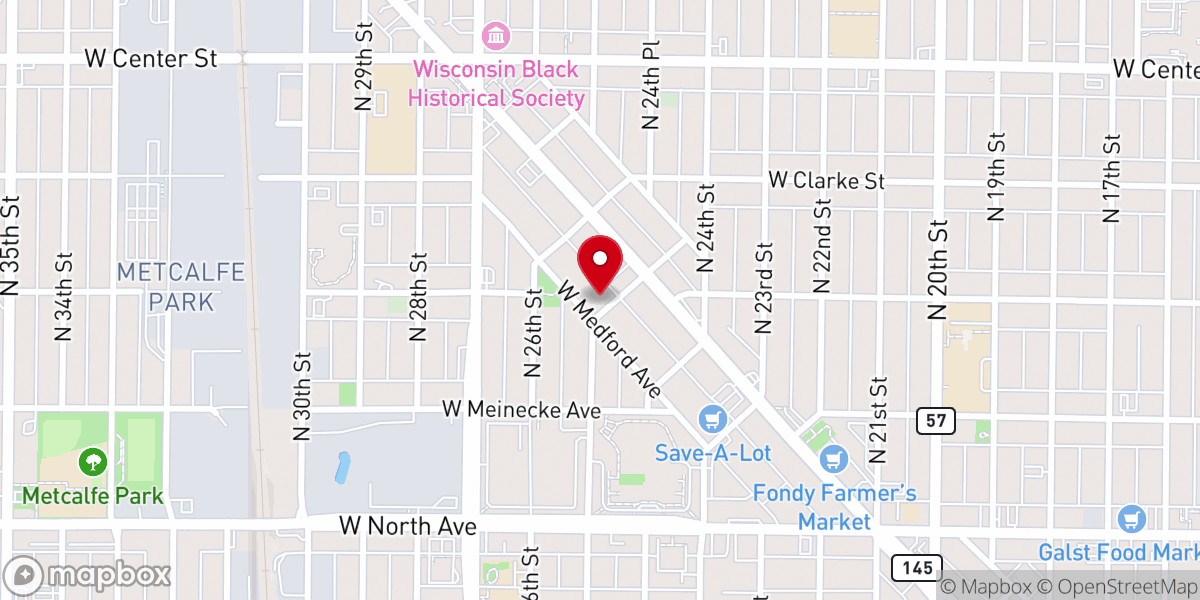 Map showing location of Tabernacle Community Baptist Church