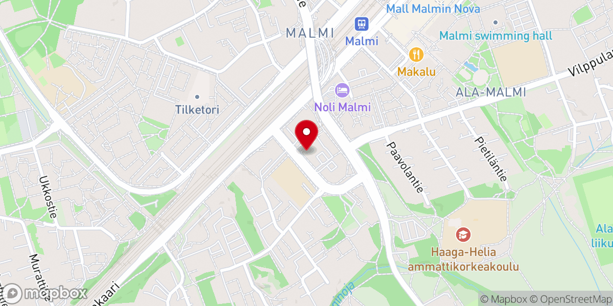 Map showing location of Malmin Saalem