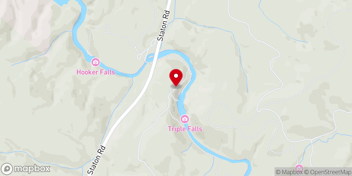 Map showing location of Triple Falls Lookout