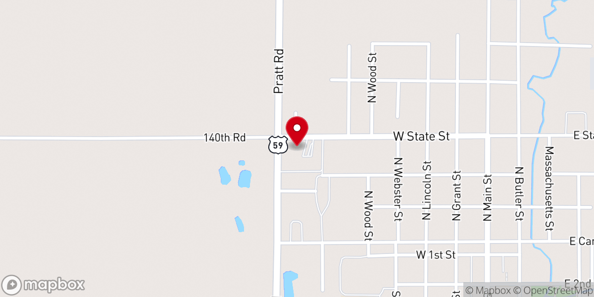 Map showing location of Christian Church