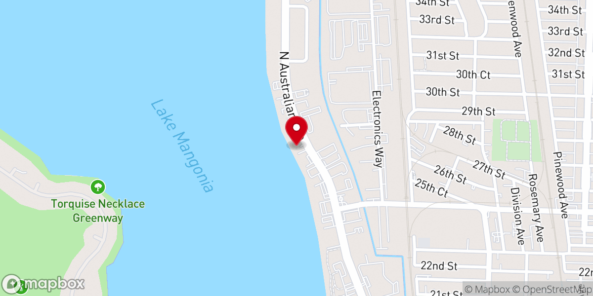 Map showing location of Recovery Church Downtown West Palm Beach
