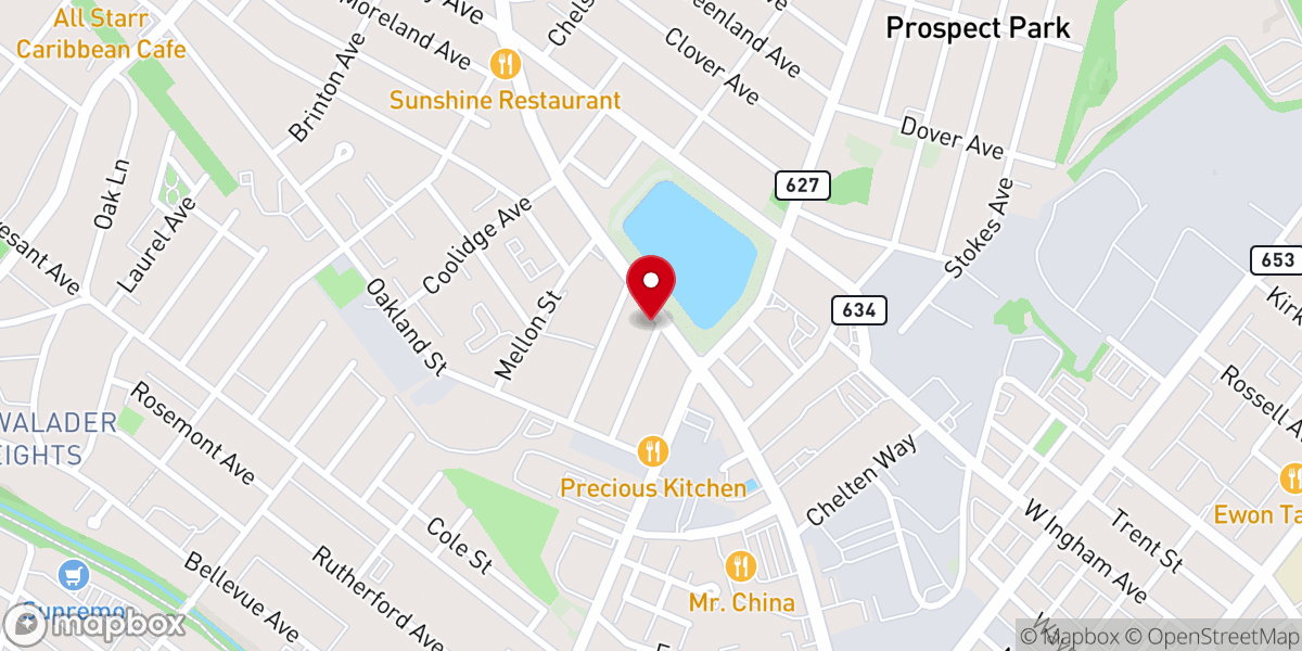 Map showing location of Moorish Science Temple of America