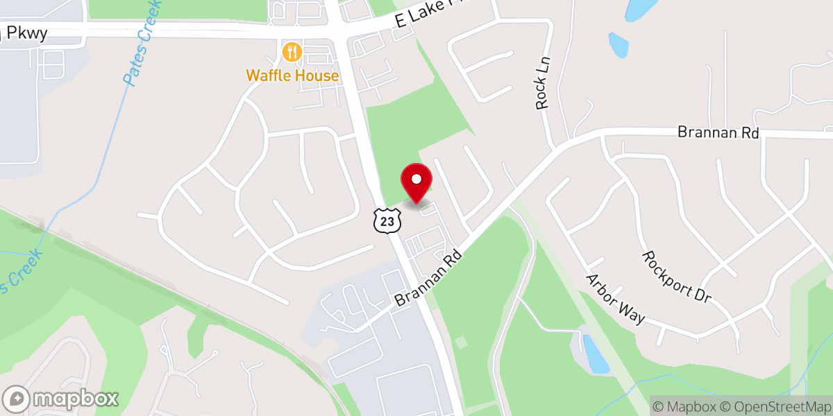 Map showing location of St Luke Lutheran Church