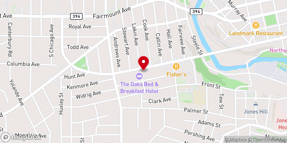 Map showing location of Jamestown Christian & Missionary Alliance Church