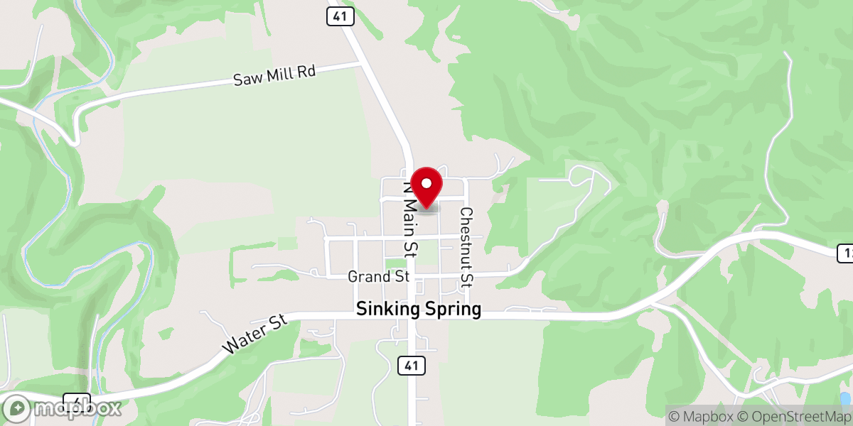 Map showing location of Community Church