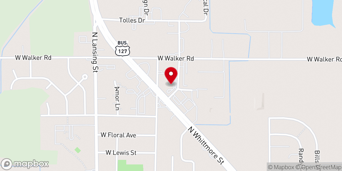 Map showing location of Mount Hope St. Johns