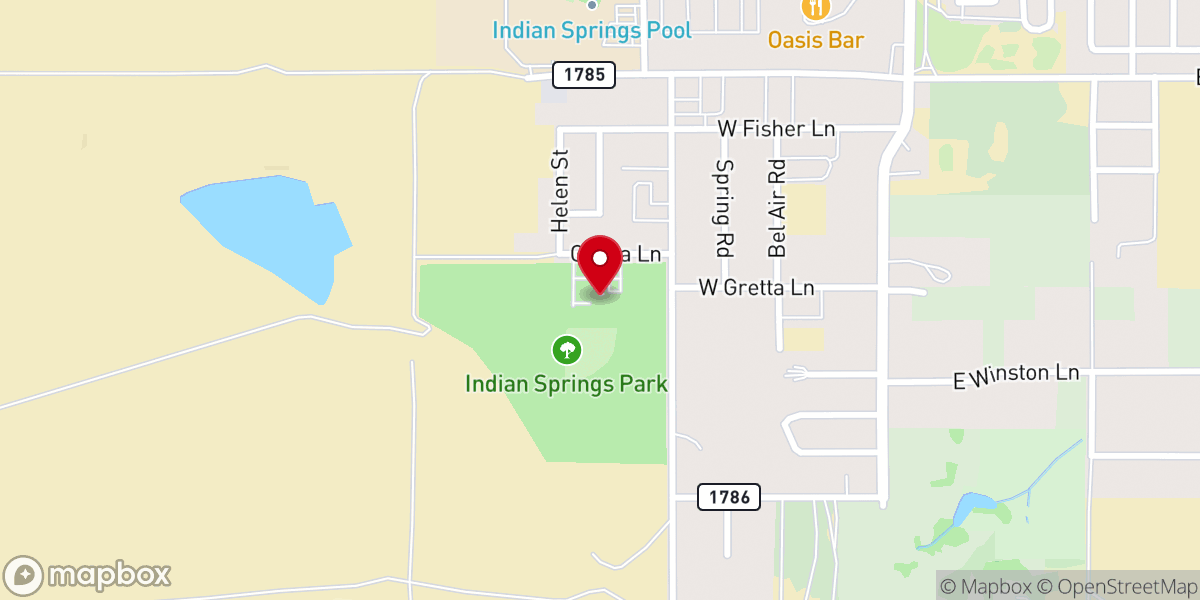Map showing location of Indian Springs Community Center