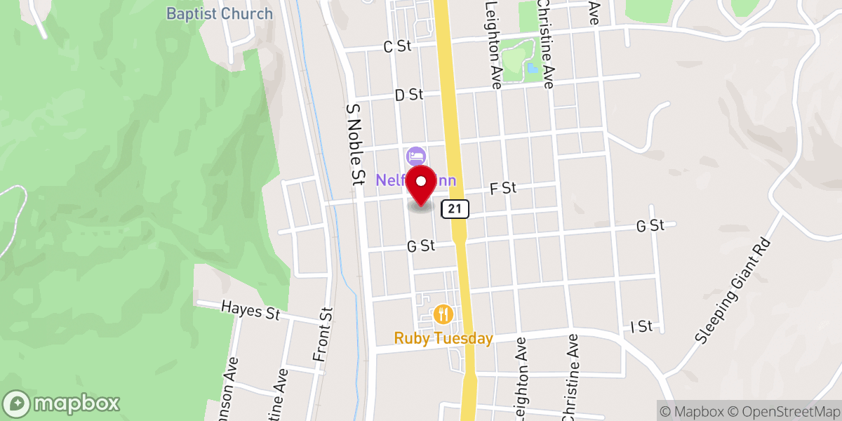 Map showing location of Carpenter United Methodist