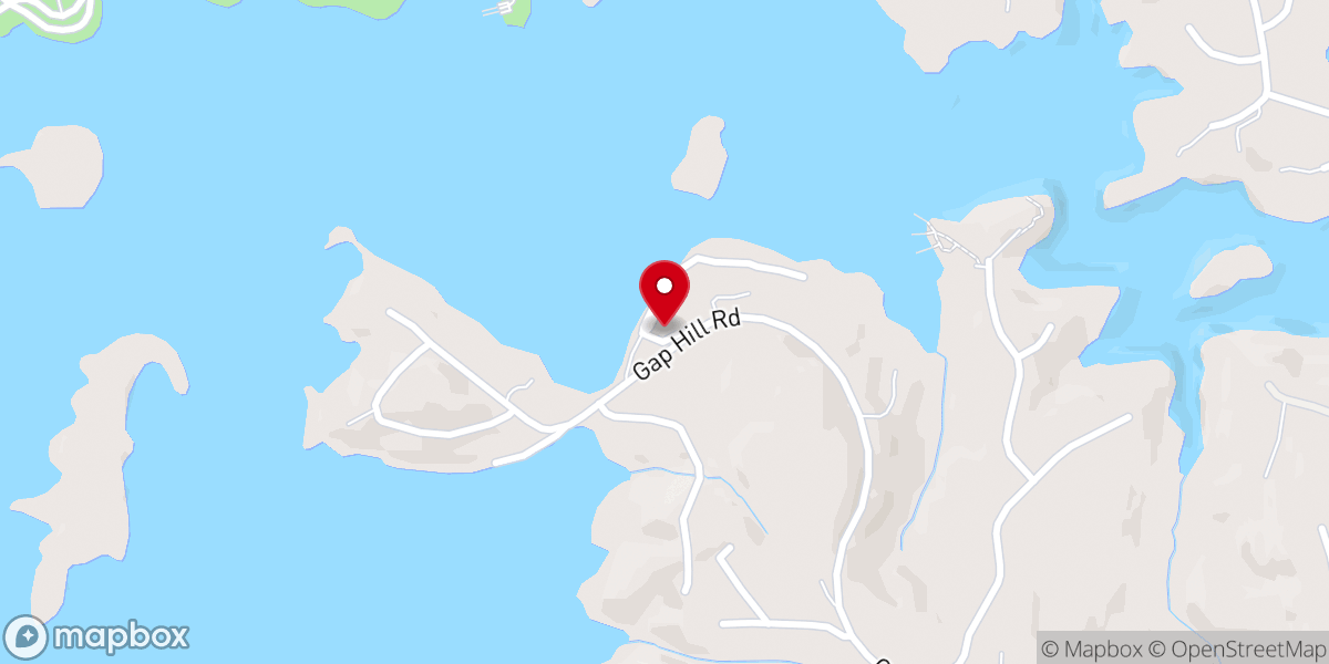 Map showing location of Sunset Marina on Lake Keowee