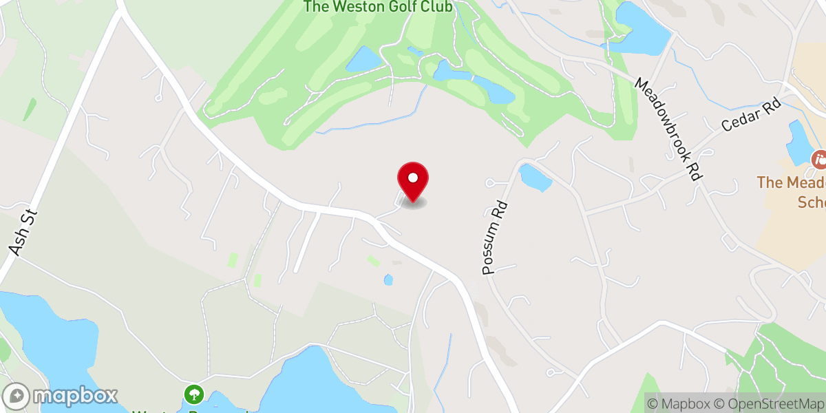 Map showing location of Village Church in Weston