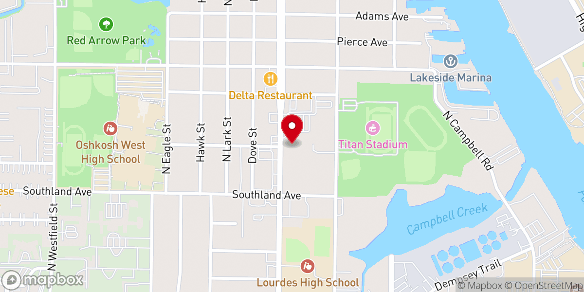 Map showing location of Zion Lutheran Church
