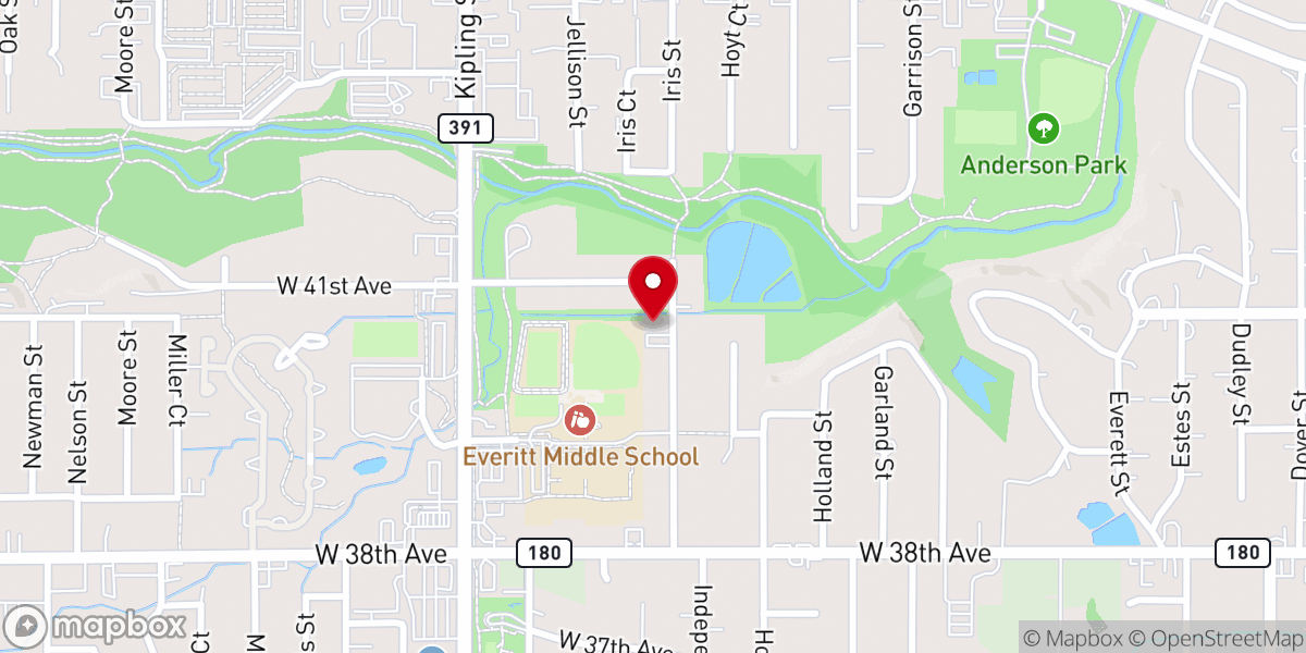 Map showing location of Colorado Kachin Baptist Church