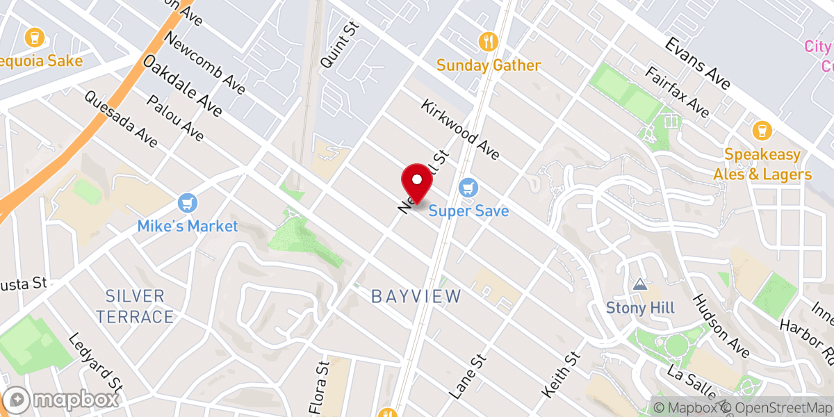 Map showing location of Metropolitan Baptist Church