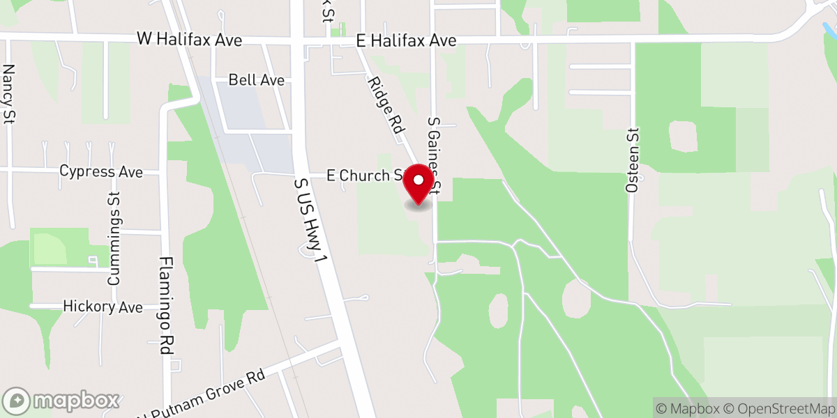Map showing location of Shady Grove Church of God