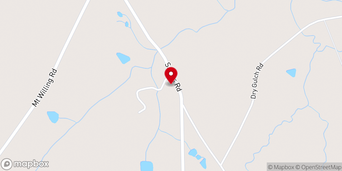 Map showing location of Sardis Baptist Church