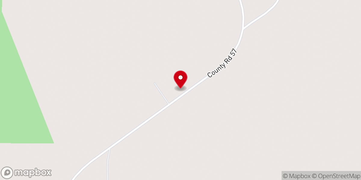 Map showing location of Mill Creek Baptist Church