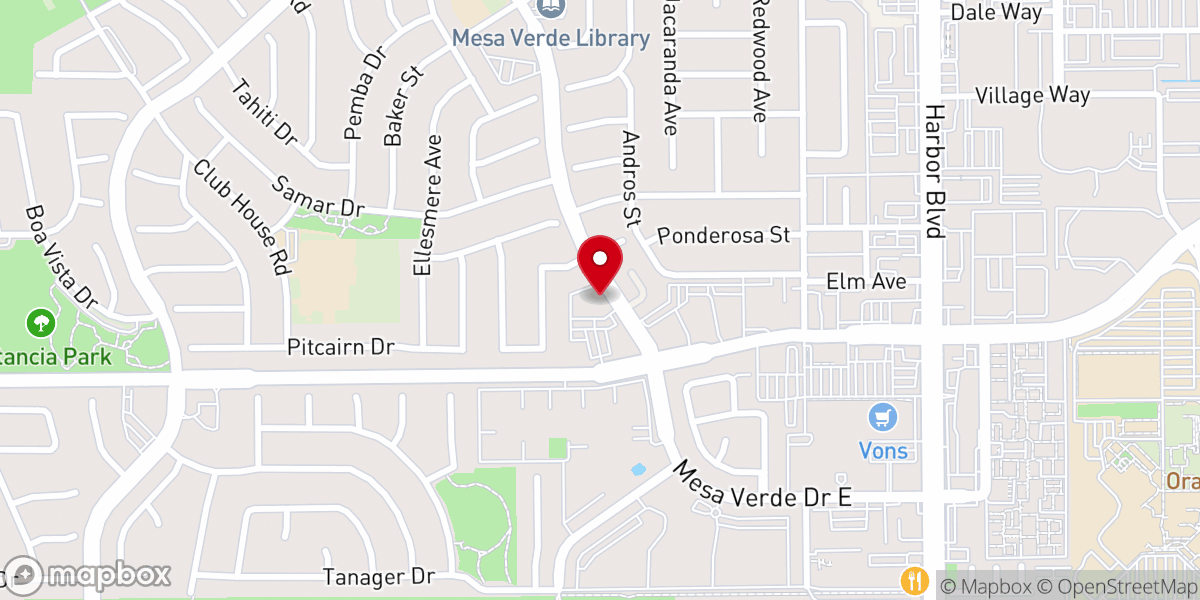 Map showing location of Orange Coast Unitarian Universalist Church