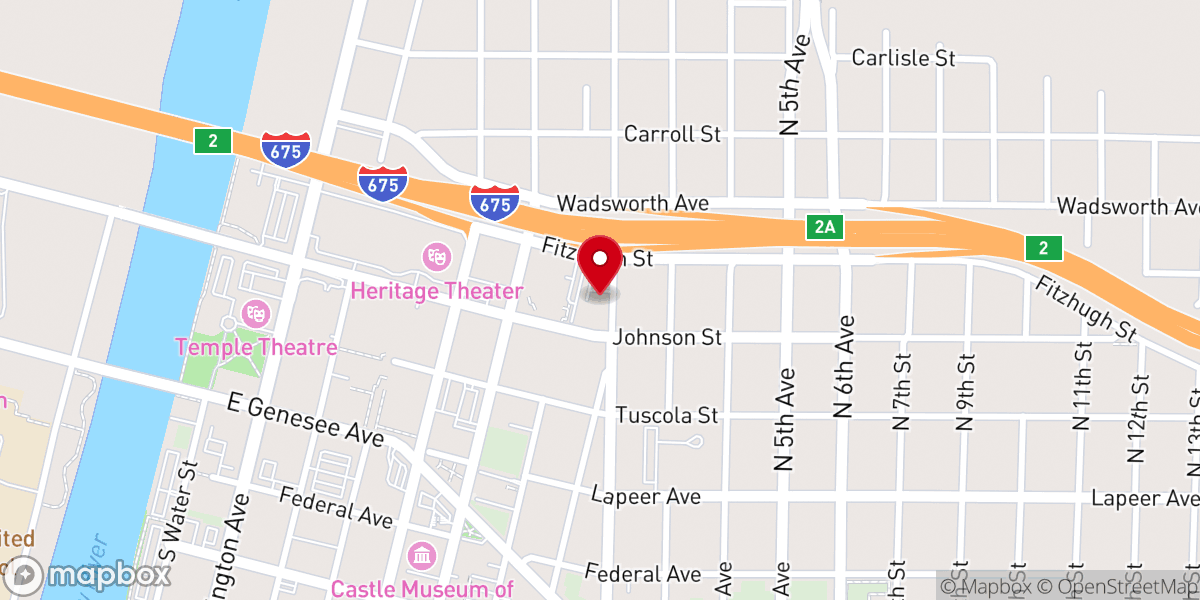 Map showing location of Saginaw Valley Baptist District Association