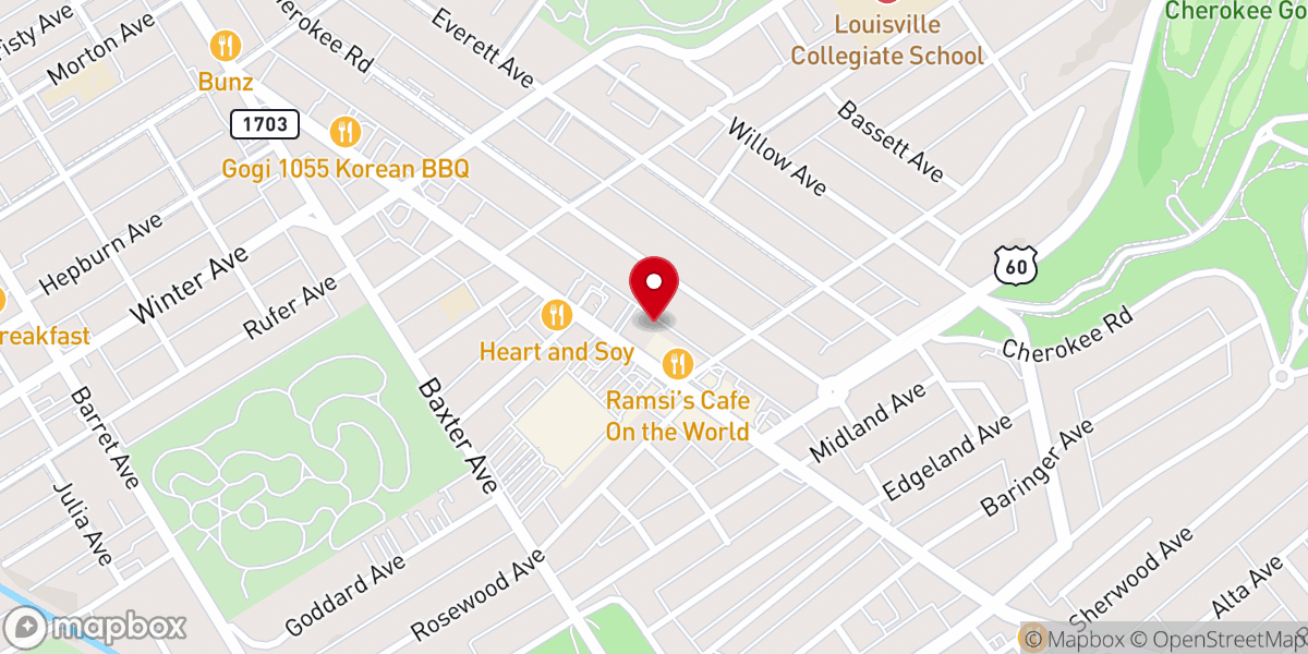 Map showing location of Highland Community Church
