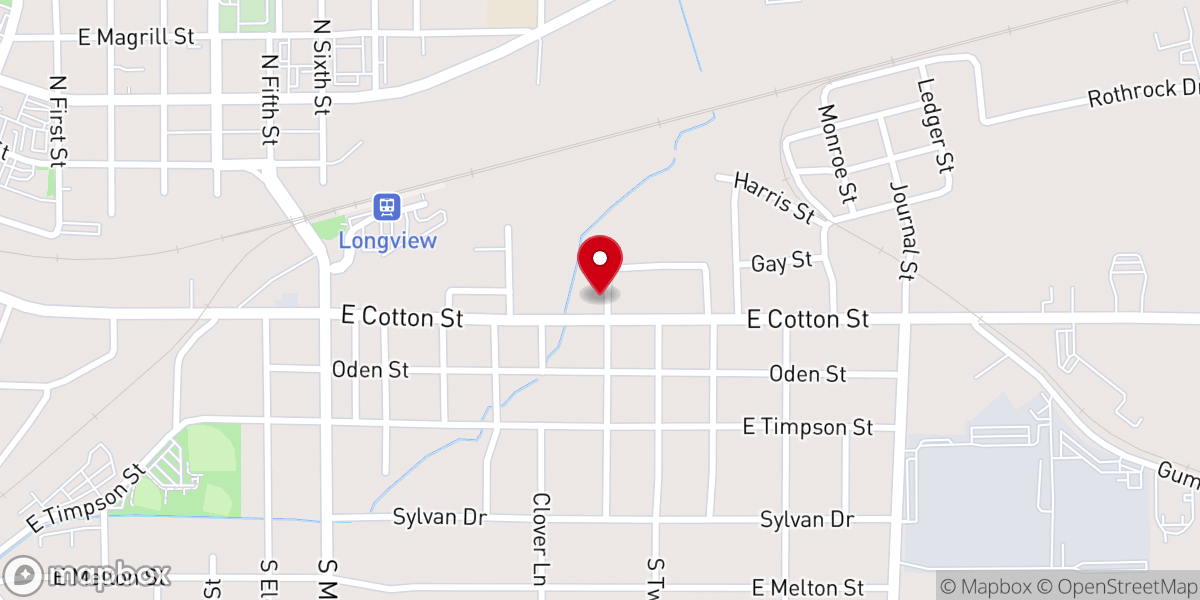 Map showing location of Jerusalem Baptist Church