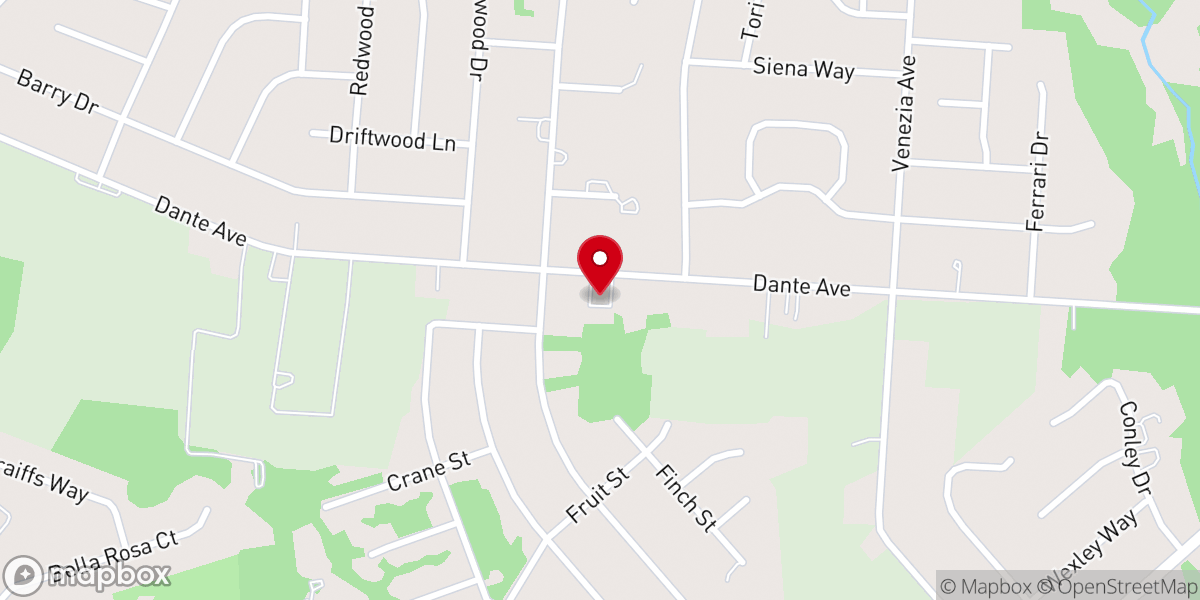 Map showing location of Cumberland County Christian Church