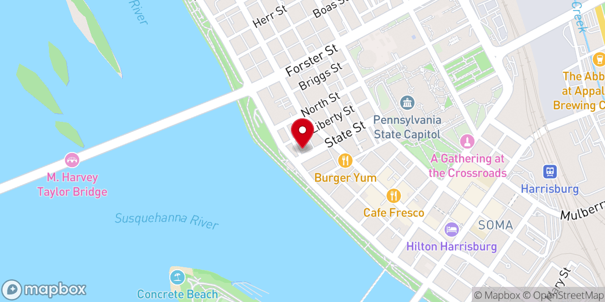 Map showing location of St. Lawrence Catholic Church (FSSP)
