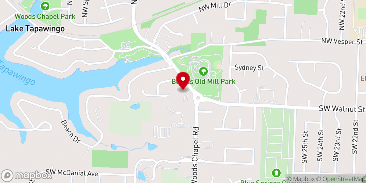 Map showing location of Good Shepherd Christian Church
